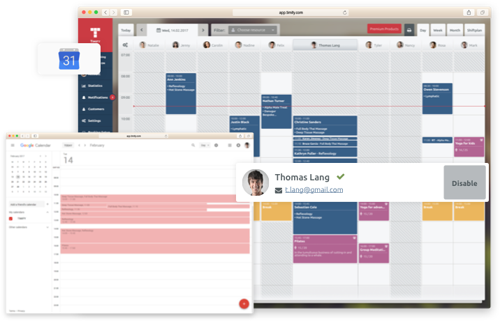 Google Calendar Sync Und Timify (750x490), Png Download