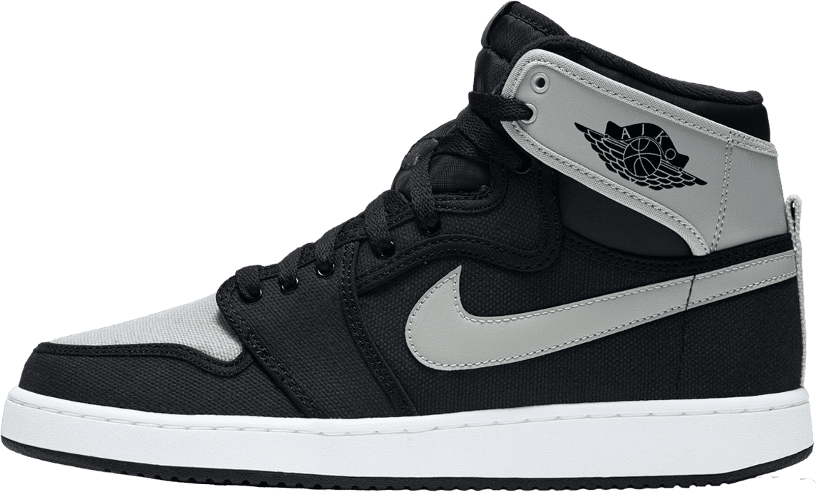 Nike 1 Ko High Black / Shadow Grey / White (1200x1308), Png Download