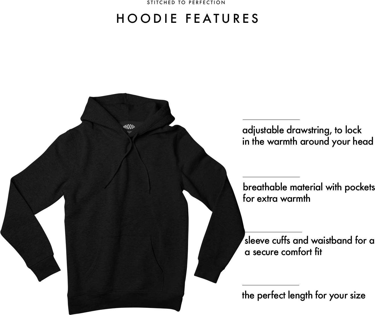 Hoodie, Stitched To Perfection (1500x1500), Png Download