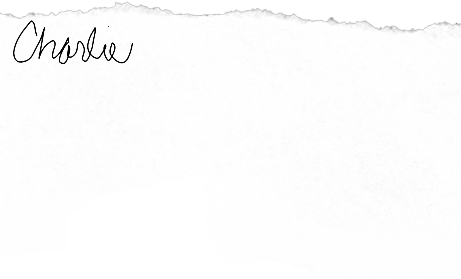 Charlie Torn Paper (1600x968), Png Download