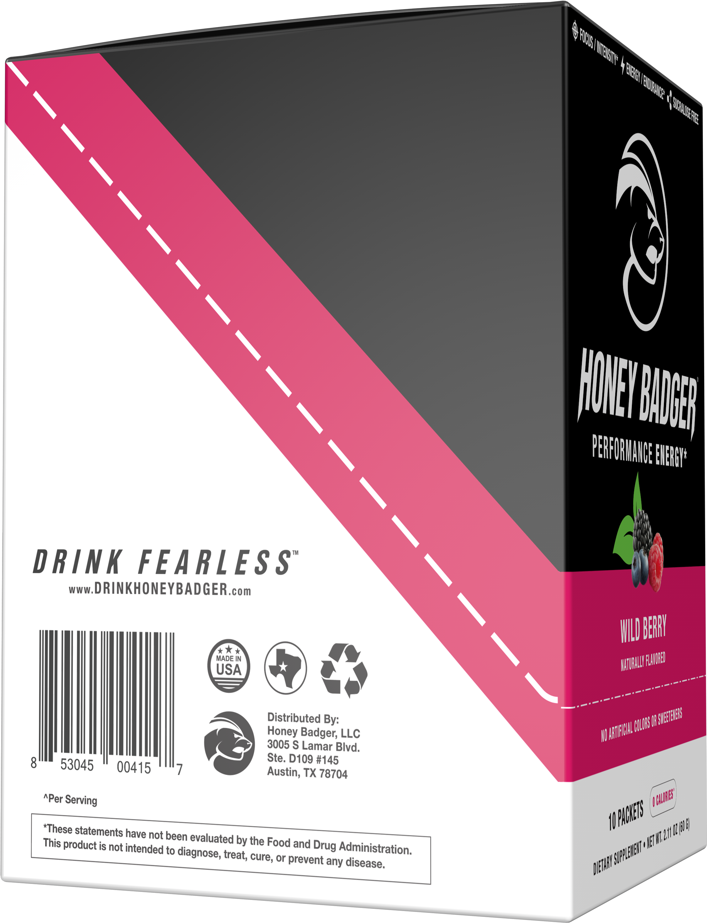 Honey Badger Performance Energy Natural Pre Workout (3096x3096), Png Download