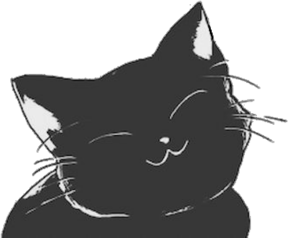 Cat Cats Blackcat Smilingcat Happycat Keepsmiling Petsa (604x640), Png Download