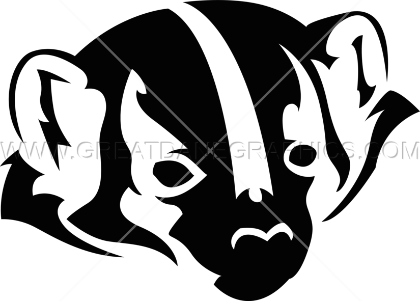 Graphic Freeuse Stock Badger Clipart Black And White (825x591), Png Download