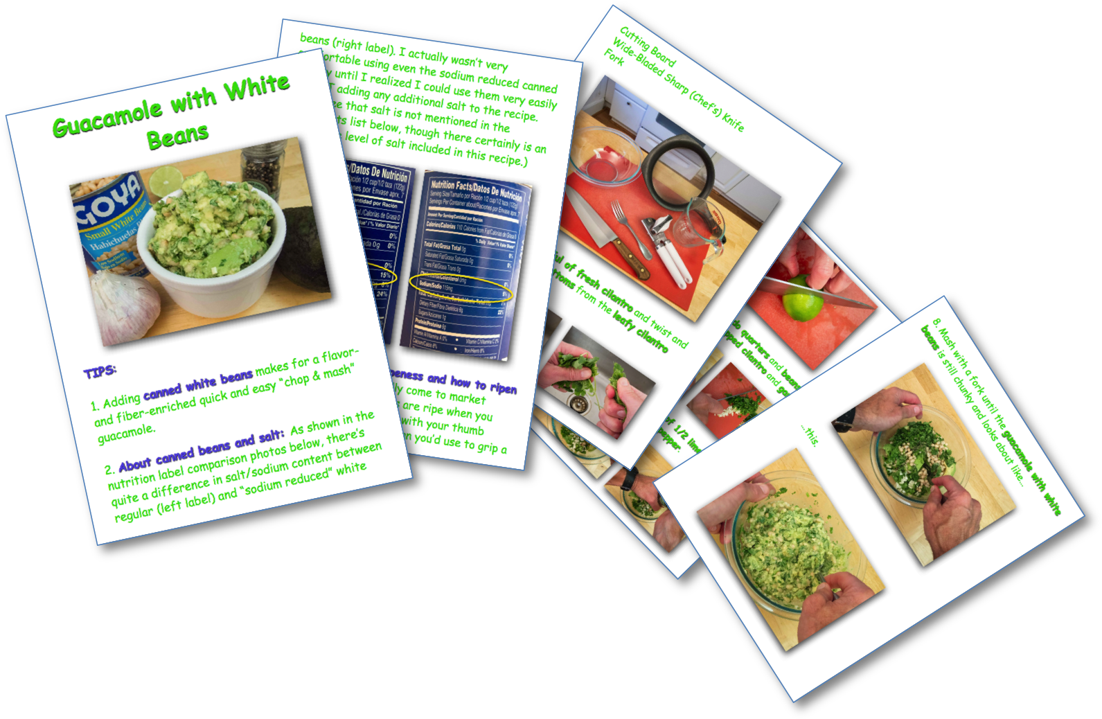 Guacamole With White Beans Picture Book Recipe Pages (1602x1051), Png Download