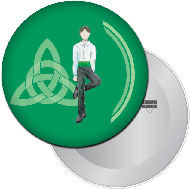 Irish Step Dancer Boy Button / Magnet (720x720), Png Download