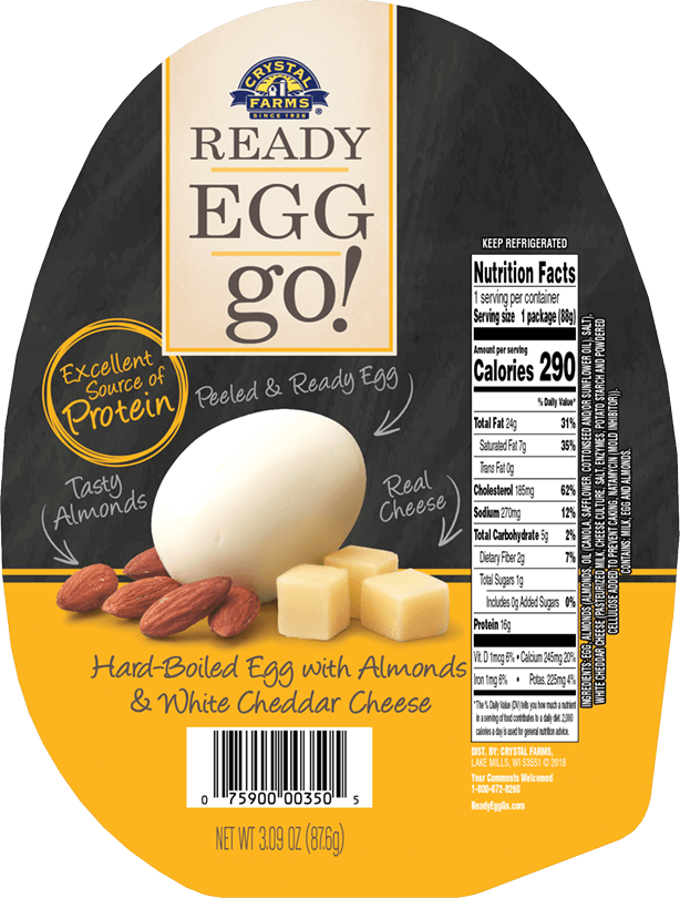 Hard-boiled Egg With Almonds & White Cheddar Cheese (614x810), Png Download