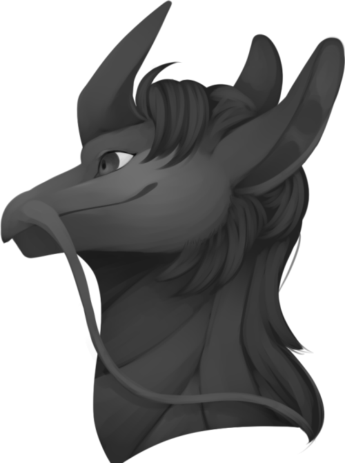 Unicorn Head Clipart Black And White (500x671), Png Download
