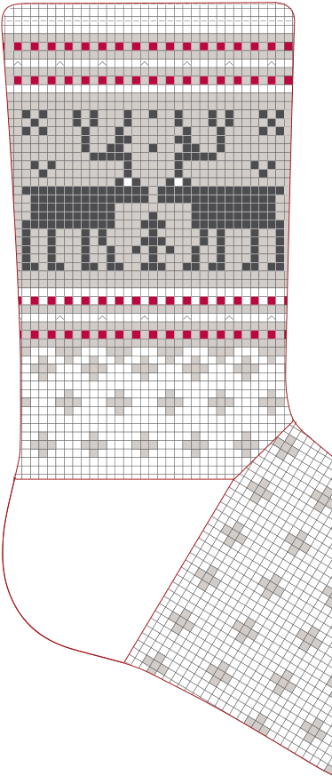 Christmas Stockings Diy Pattern Knitting Kit (400x900), Png Download
