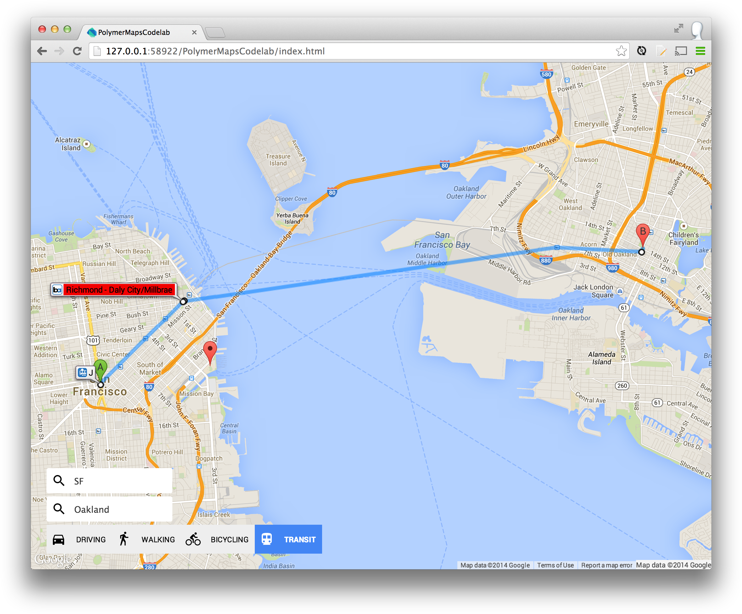 Directions With Travel Mode Selector (2392x1984), Png Download