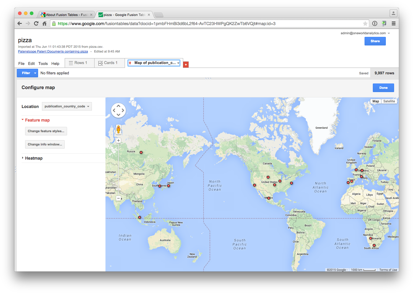 Fusion Tables Also Attempts To Use Geocoded Data To (1413x1006), Png Download