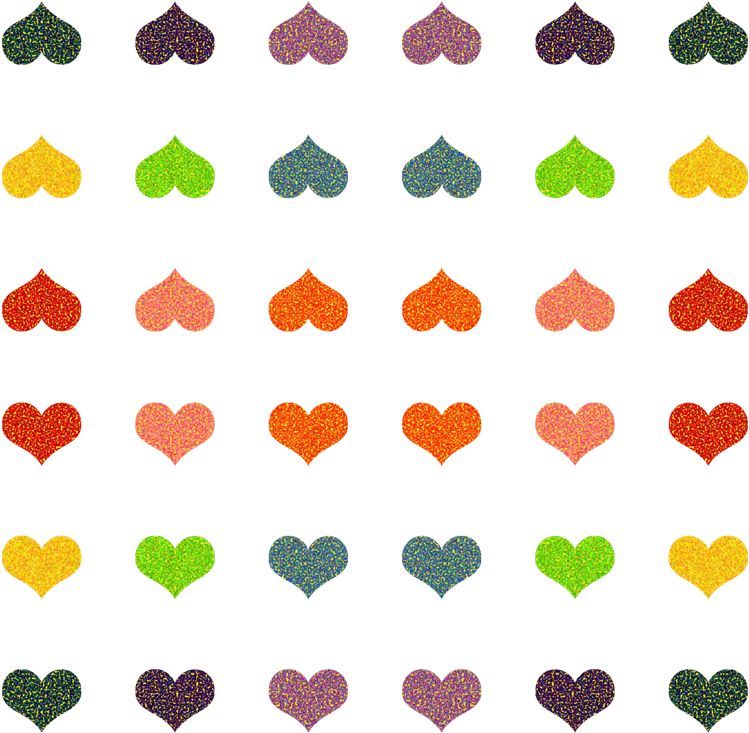 Rainbow Hearts Png (800x800), Png Download