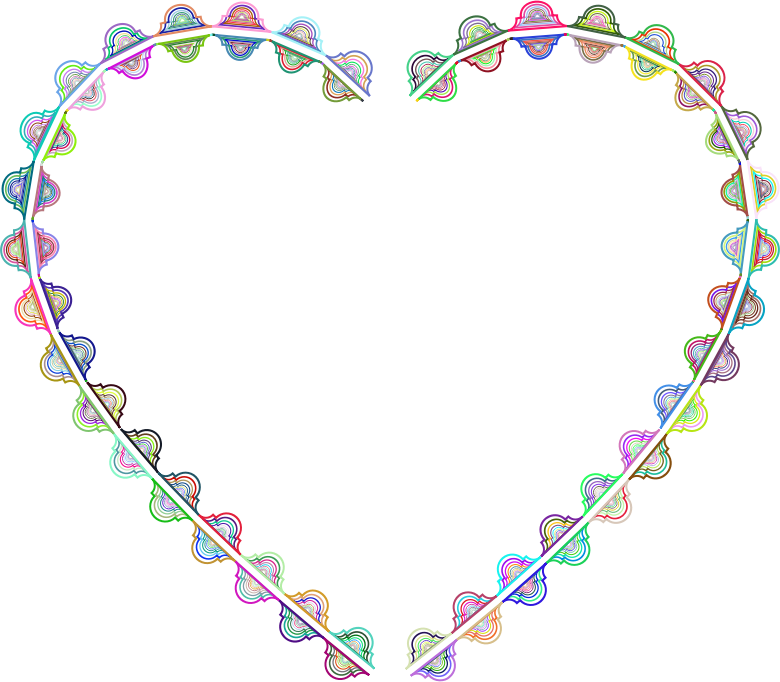 Geometric Braces Heart (780x682), Png Download
