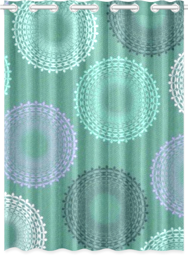 Teal Sea Foam Lace Doily New Window Curtain 52" X 72" (1000x1000), Png Download
