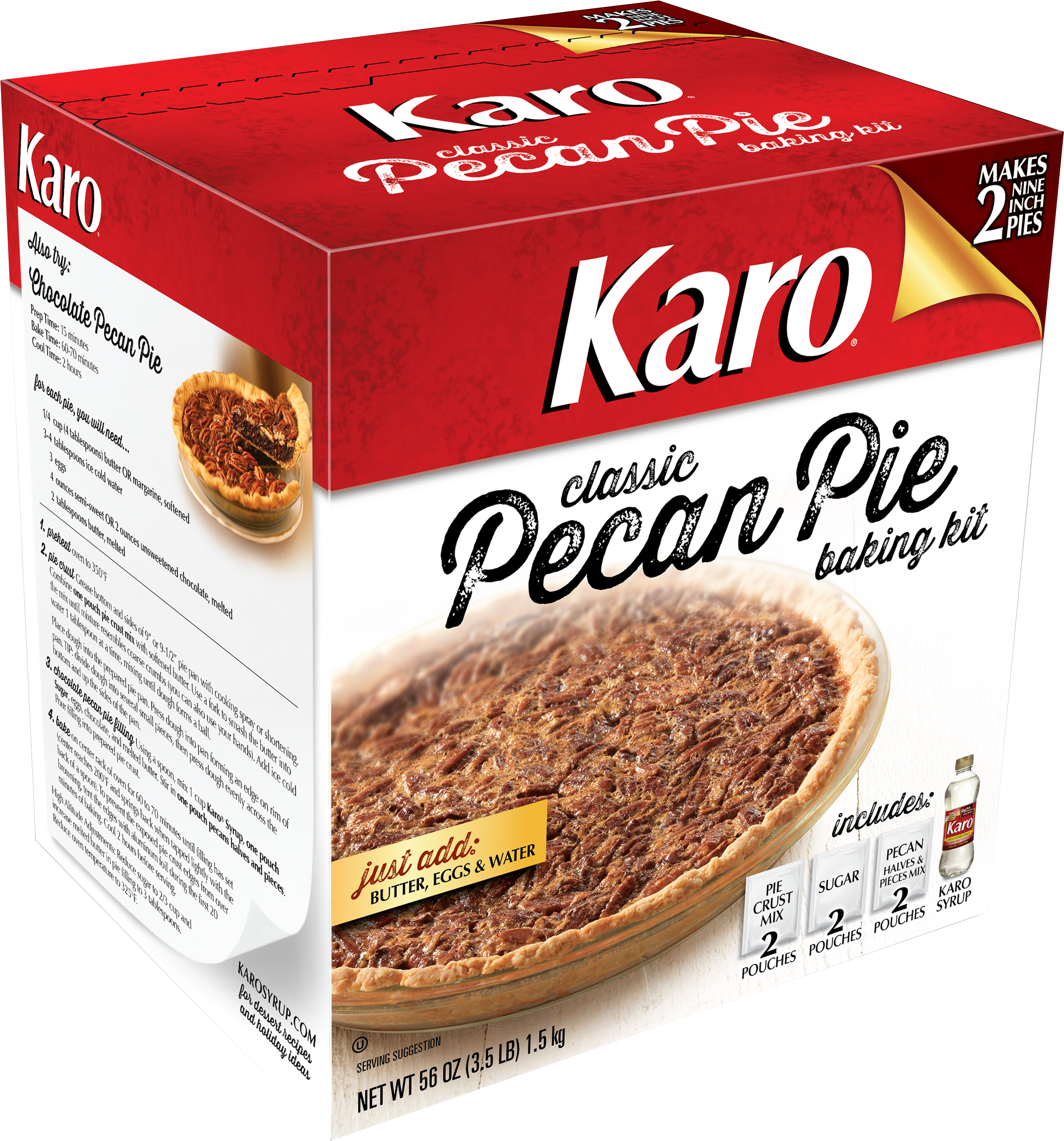 ***discontinued***karo, Pecan Pie Kit, 28 Oz (2692x2884), Png Download