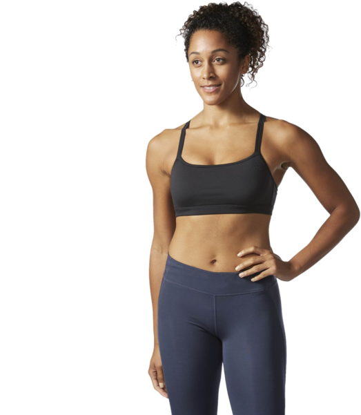 Adidas Women's Crisscross Bra Black (600x600), Png Download