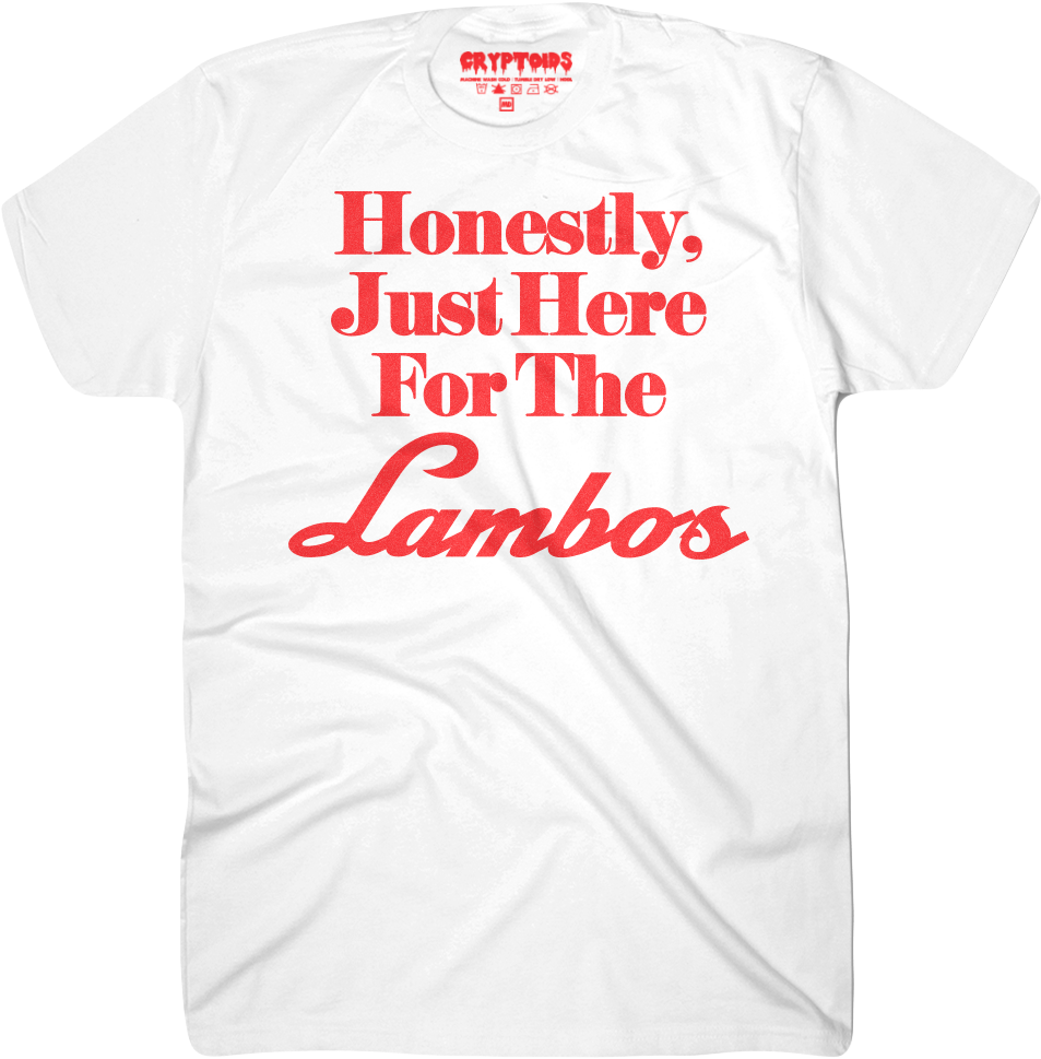 Lambos White 100% Cotton (1024x1024), Png Download