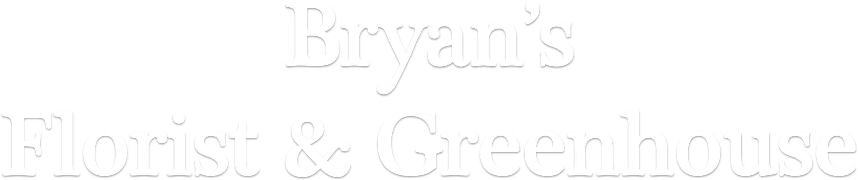 Bryan's Florist & Greenhouse (3187x1287), Png Download