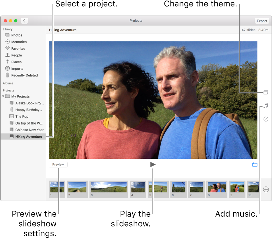 Photos Window Showing A Slideshow In The Main Part (934x825), Png Download