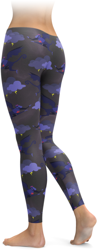 Flying Monkey Leggings (740x896), Png Download