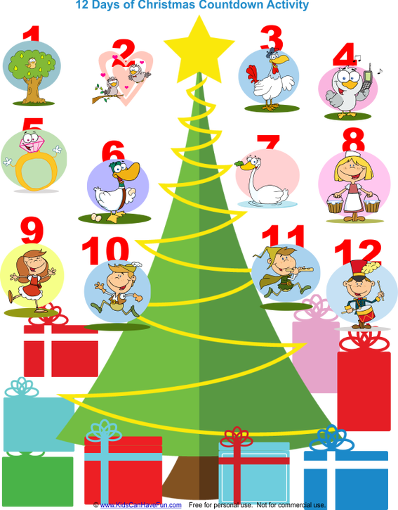 Merry Christmas With Only Twelve Days Until Christmas, (567x725), Png Download