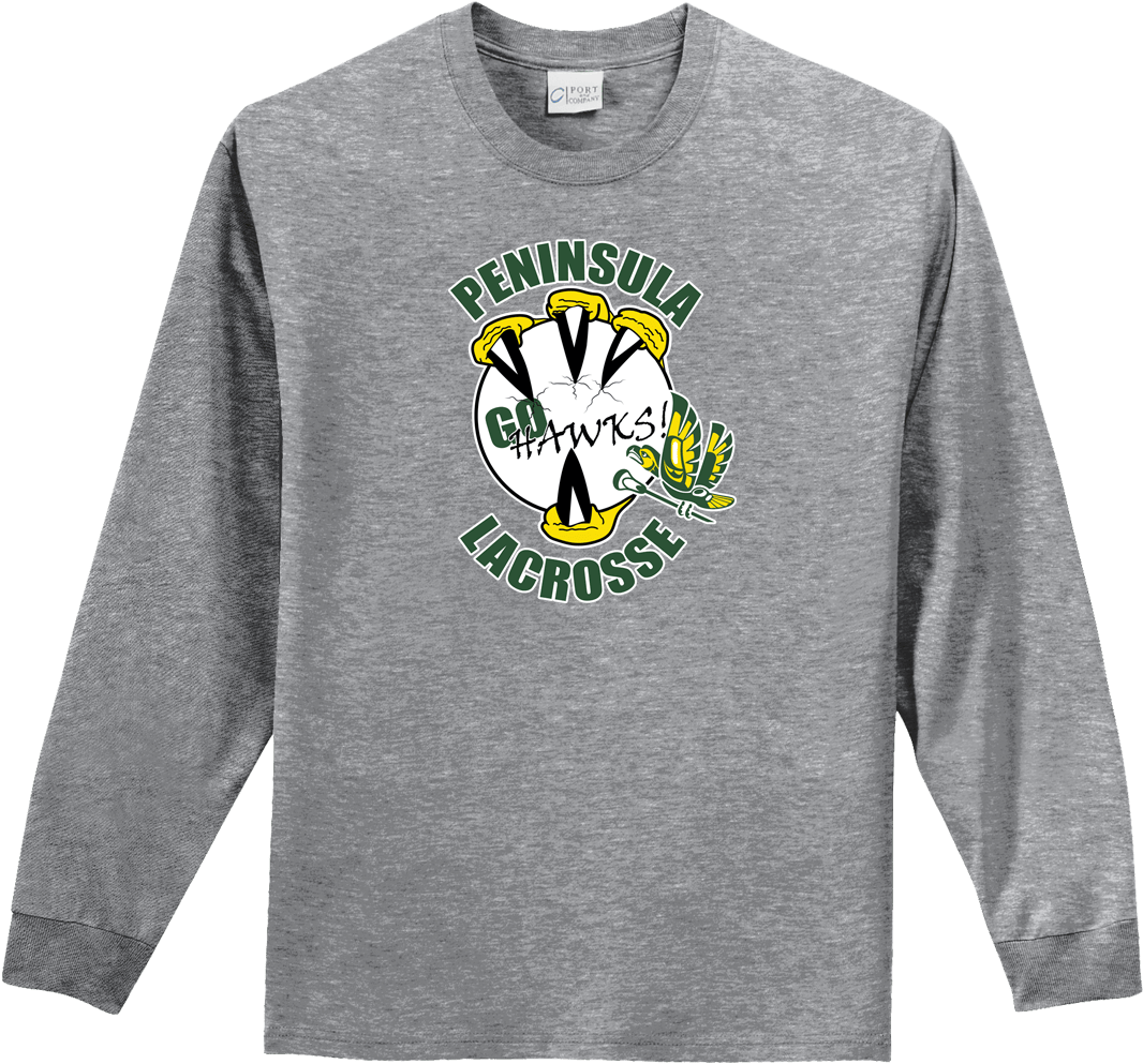 Peninsula Lacrosse 100% Cotton Long Sleeve T-shirt (1200x1200), Png Download