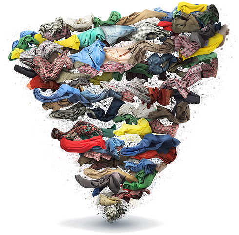 Tornado Of Clothes Iso (600x580), Png Download