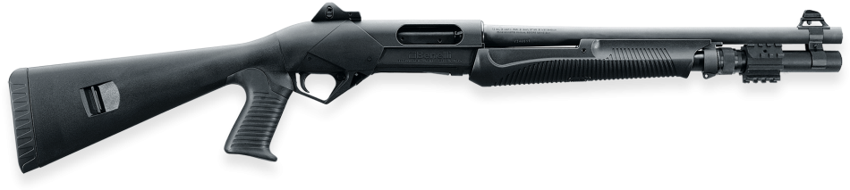 Shown In Black With Pistol Grip (1005x482), Png Download