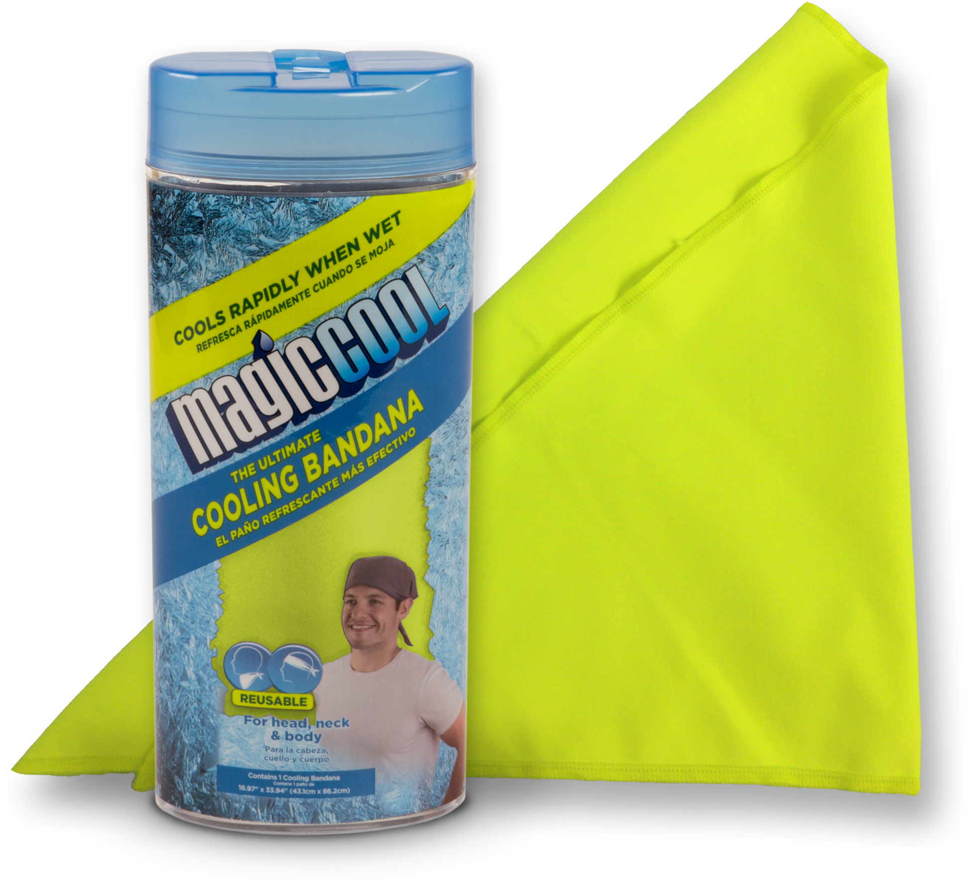 Magic Cool Hi Vis Yellow Cooling Bandana (2048x2048), Png Download