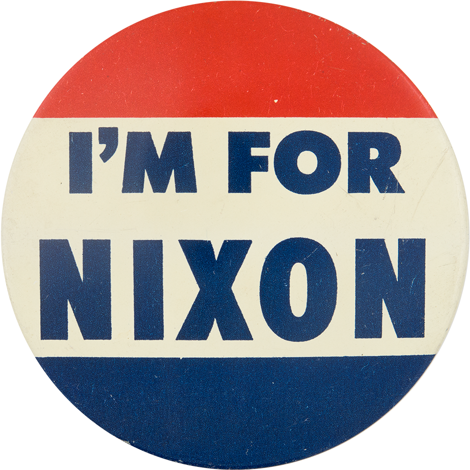 I'm For Nixon Dark Blue Political Button Museum (1000x999), Png Download