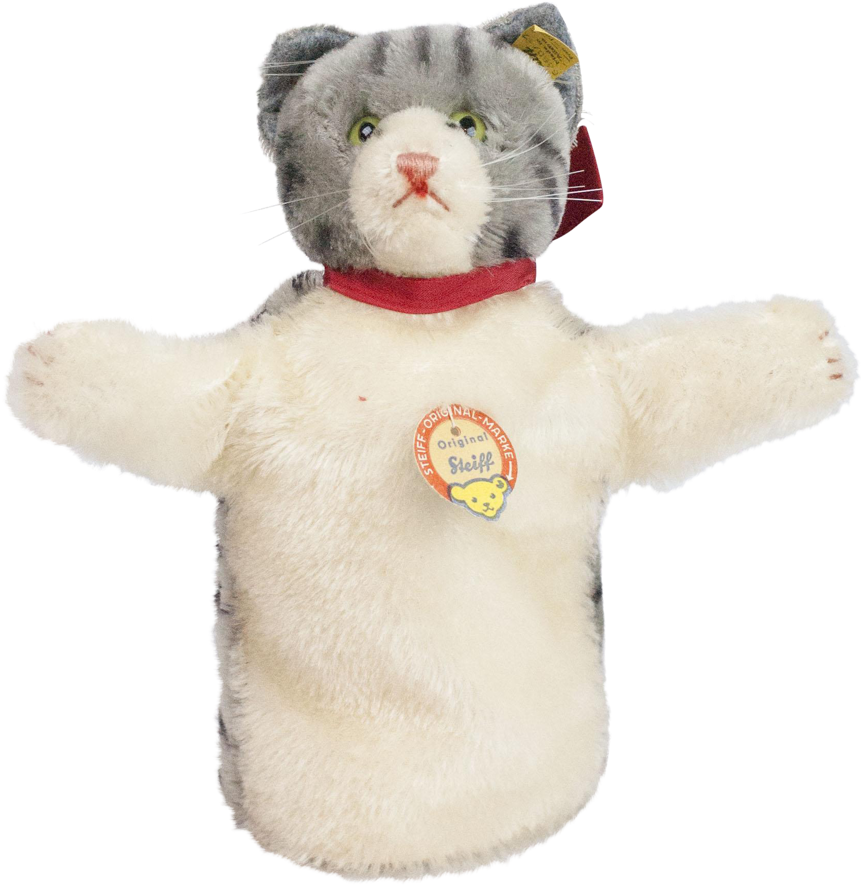 German Steiff Mohair Kitty Cat Hand Puppet Mint Cats (1721x1721), Png Download