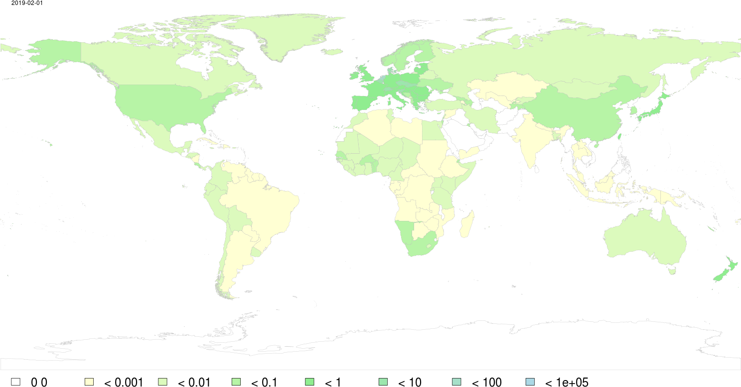 Density Of Vegetation Plots Around The World, Measured (1500x850), Png Download
