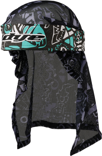 Dye Paintball Head Wrap Eskimo Teal Grey Black (960x550), Png Download