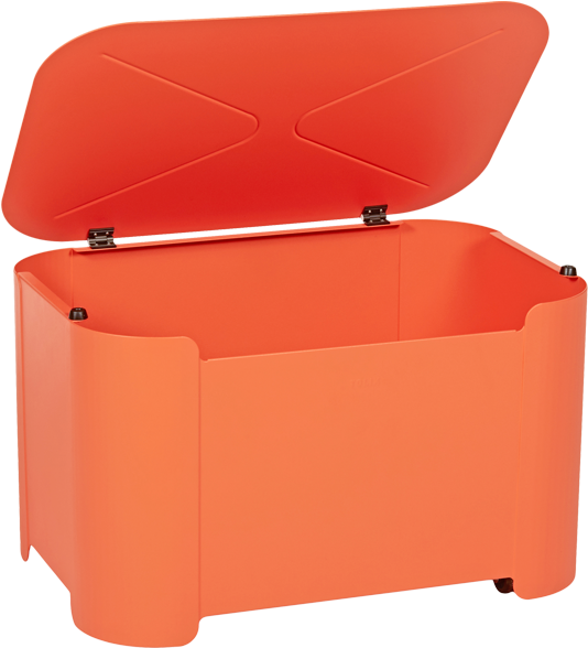Tolix Box On Wheels (600x600), Png Download
