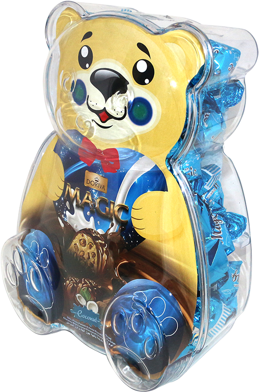 Doriva Bear Toy Box 700 Gr Coconut (567x866), Png Download
