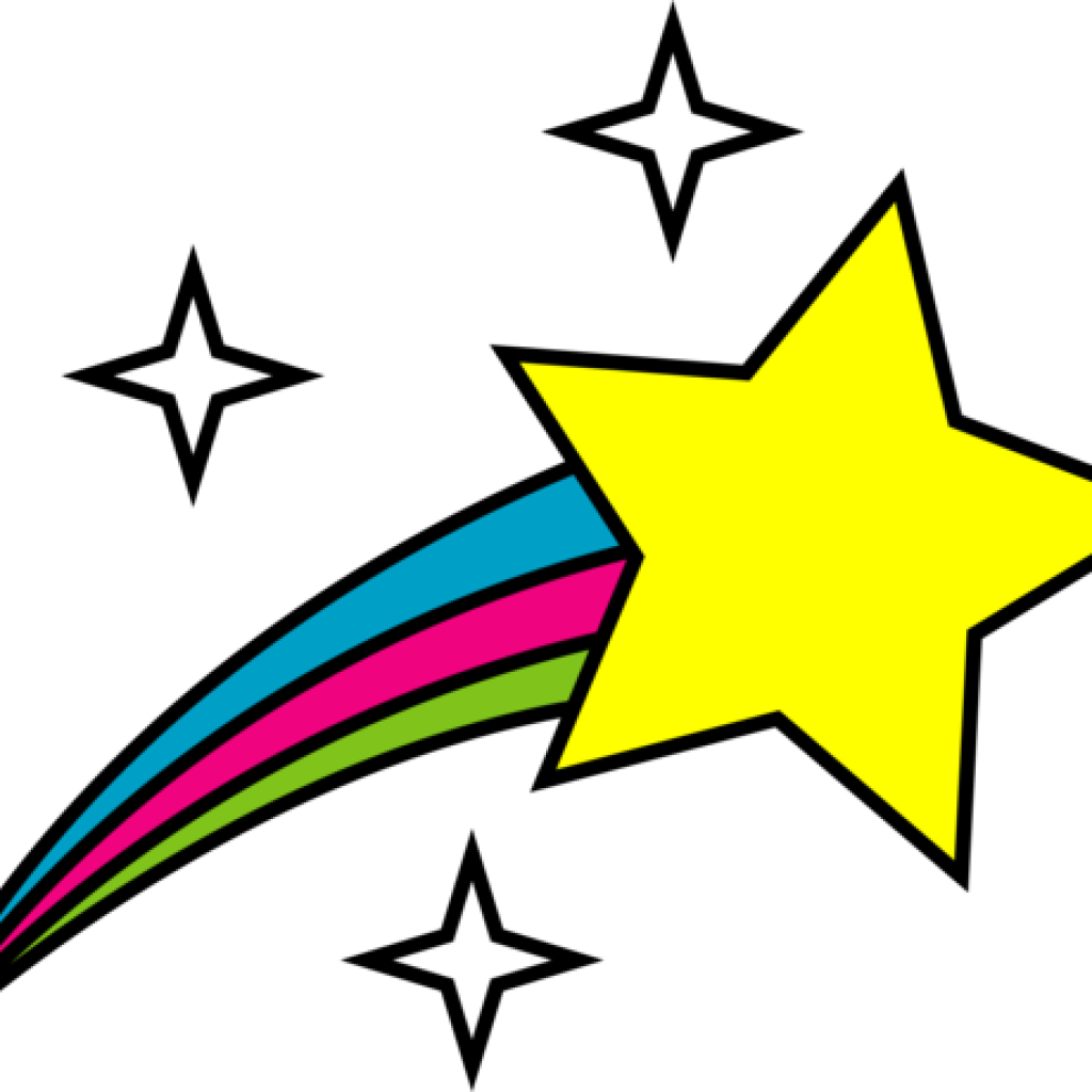 Shooting Stars Clip Art Shooting Stars Clipart Black (1024x1024), Png Download