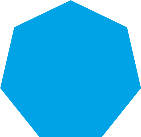 Cyan Heptagon (612x792), Png Download