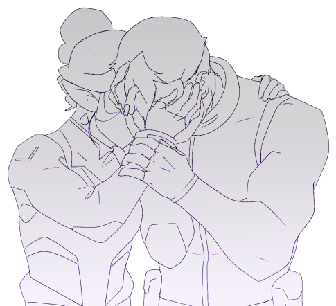 Shiro And Allura (640x823), Png Download