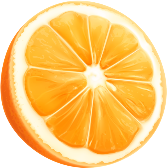 Orange Slice Png Clip Art Image - Oranges And Lemons Clip Art (595x600), Png Download