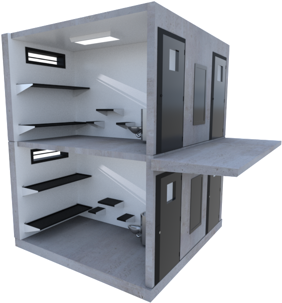 Prison Cell - Front Chase - Cupboard (580x612), Png Download