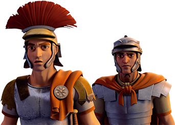 Roman Guards Arrested Peter And Put Him In Jail - Cartoon (350x420), Png Download