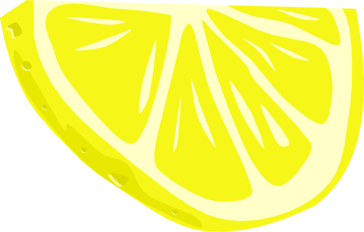 Clipart Slice Lemon (600x382), Png Download
