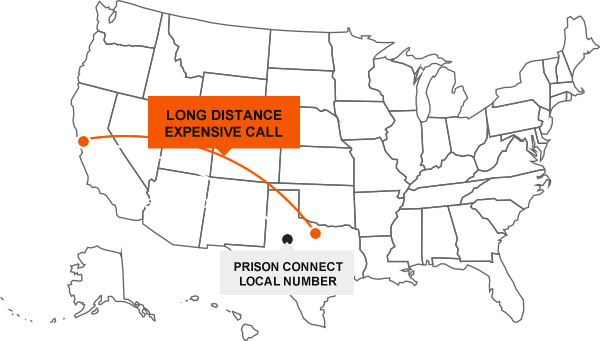 Collect Call From Jail - United States Map Clipart (600x341), Png Download