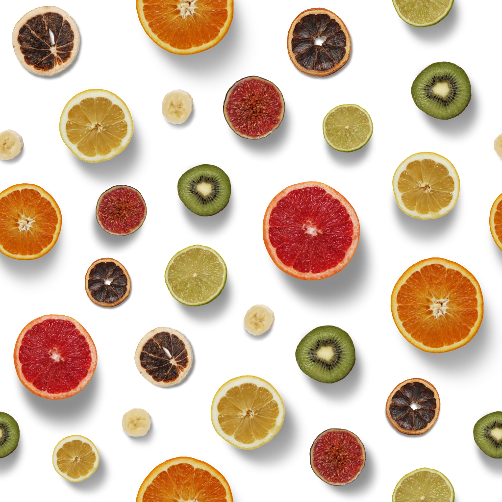 Hand Drawn Various Beauty Fruit Background Illustration - Portable Network Graphics (1024x1024), Png Download