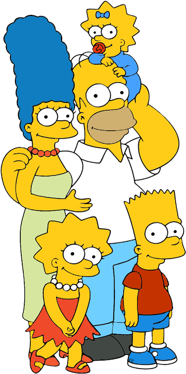 Bart Simpson Clipart Simpson Family - Simpsons Family (384x759), Png Download