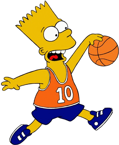 The Simpsons What Sport Do You Thin Bart Simpson Should - Bart Simpson Playing Basketball (501x515), Png Download