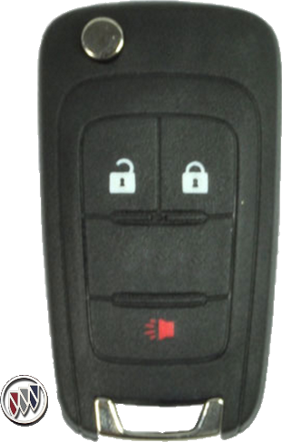 Buick Flip Key Non Peps Lock, Unlock, Panic Buick Logo - Buick (311x488), Png Download