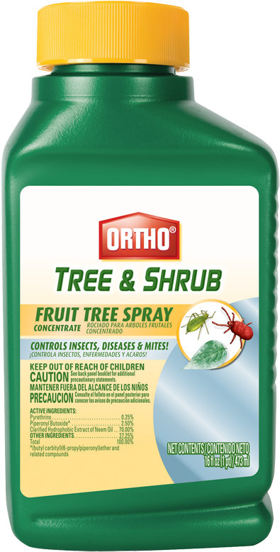 Ortho® Tree & Shrub Fruit Tree Spray Concentrate - Scotts Ortho Roundup Fruit Tree Spray, 3-in-1, 16-oz. (416x800), Png Download