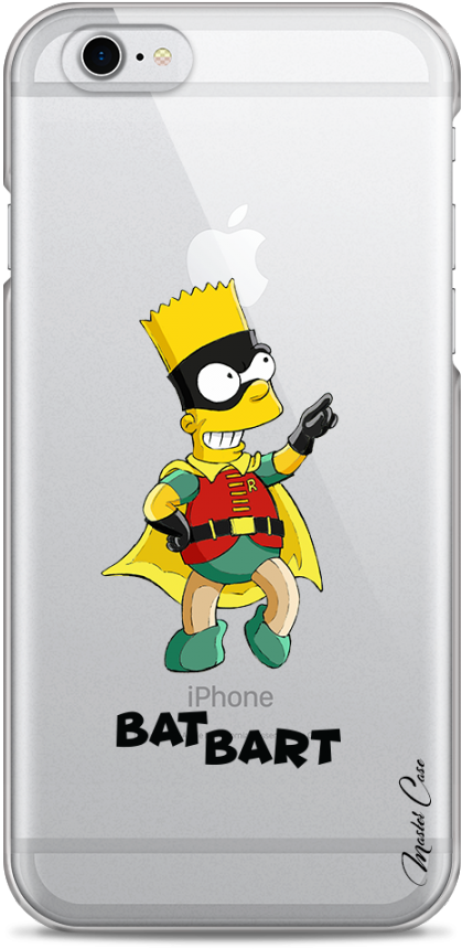 Coque Iphone 6plus/6splus Super Bat Bart Simpson Cartoon - Iphone 6s (1230x900), Png Download