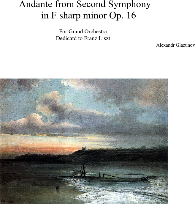 Andante From Second Symphony In F Sharp Minor Op - Spring Thaw (850x1100), Png Download