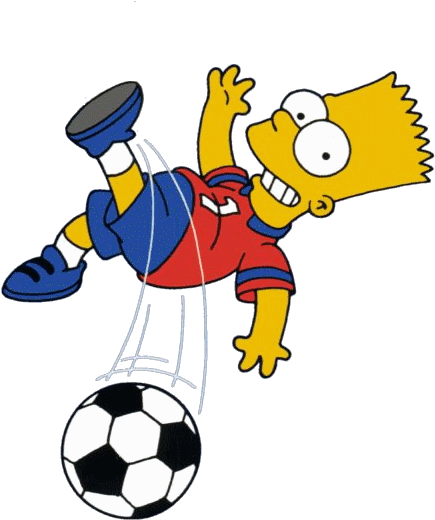 The Simpsons What Sport Do You Thin Bart Simpson Should - Bart Simpson Futbol (442x531), Png Download